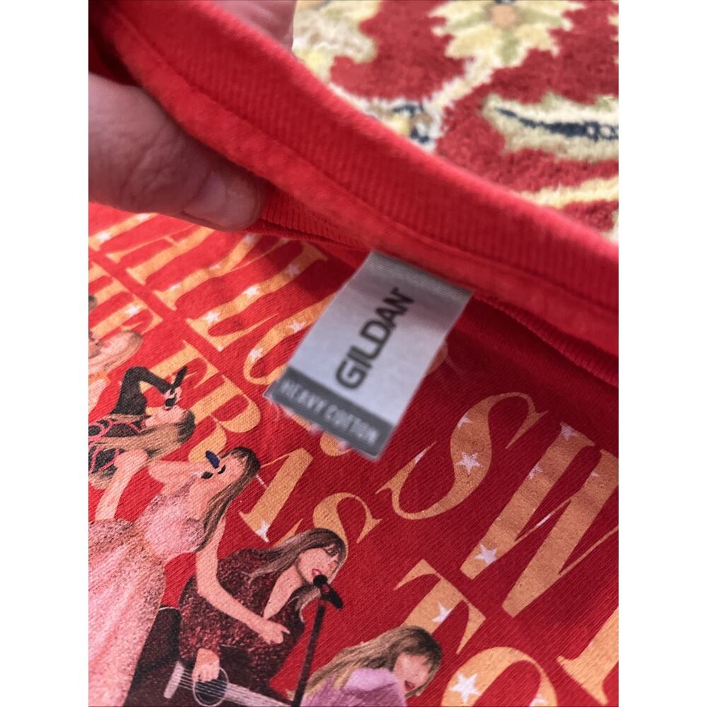 Lot Of 2 Taylor Swift Era's Tour RED Crop Tee Shirt Small Swiftie - Picture 6 of 8